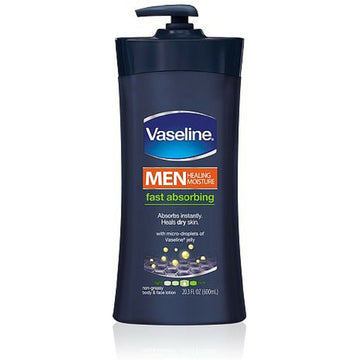 Vaseline Men Healing Moisture Fast Absorbing Body & Face Lotion 20.3oz
