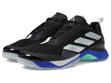 adidas Womens Avacourt Sneaker Black/Silver Metallic/Lucid Blue 10.5