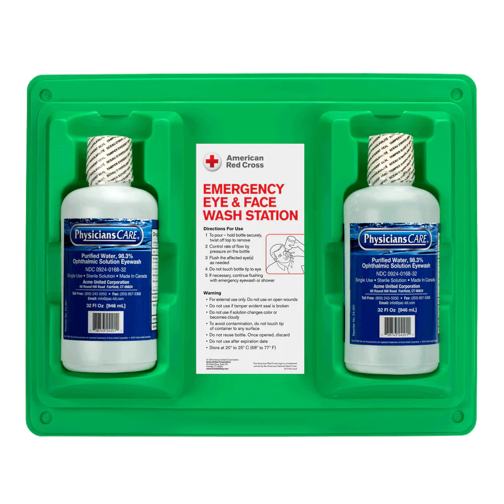 Emergency Eyewash Station with Dual 32 oz Bottles (DS)
