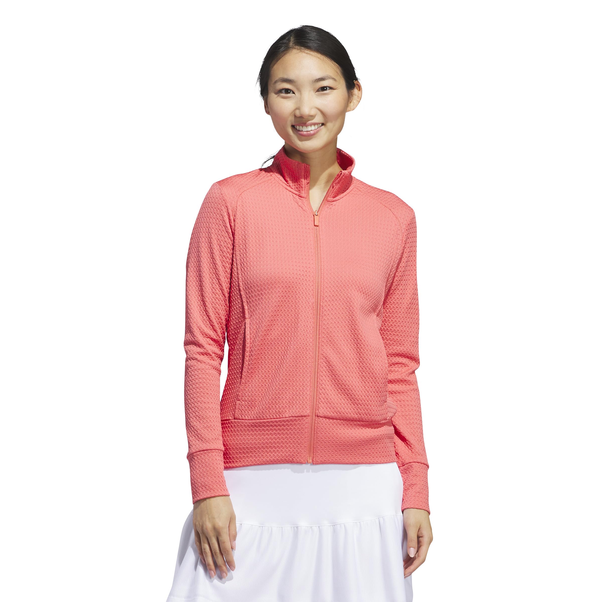 adidas Standard Womens Ultimate365 Textured Jacket preloved Scarlet