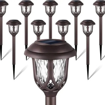 6-Pack: Solar Powered Pathway Lights - Touch-Controlled, Waterproof, Detachable, Energy Efficient, and Wireless Solar Garden Stake Lights