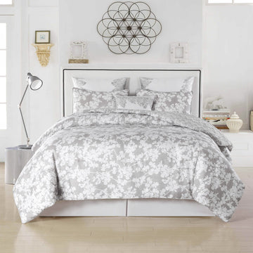 6-Piece: Kensie Oversized Queen Floral Comforter Set