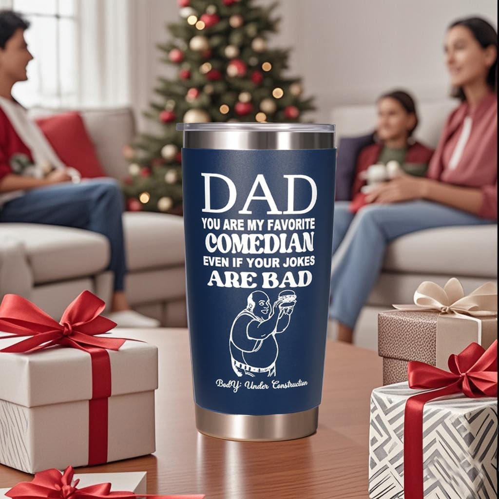 Carselage Stainless Steel Tumbler 20Oz Navy Blue Fathers Day Gift Dad