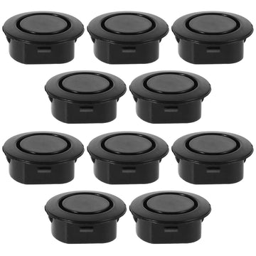 Homoyoyo 10PCS Car Rear Bumper Radar Hole Cover Plastic Plugs Black