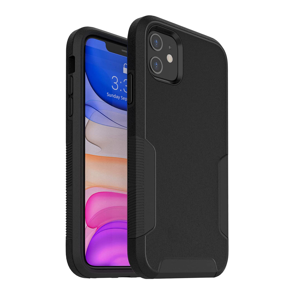 VOEAIN iPhone 11 Case 6.1" Hard PC+TPU Shockproof Black