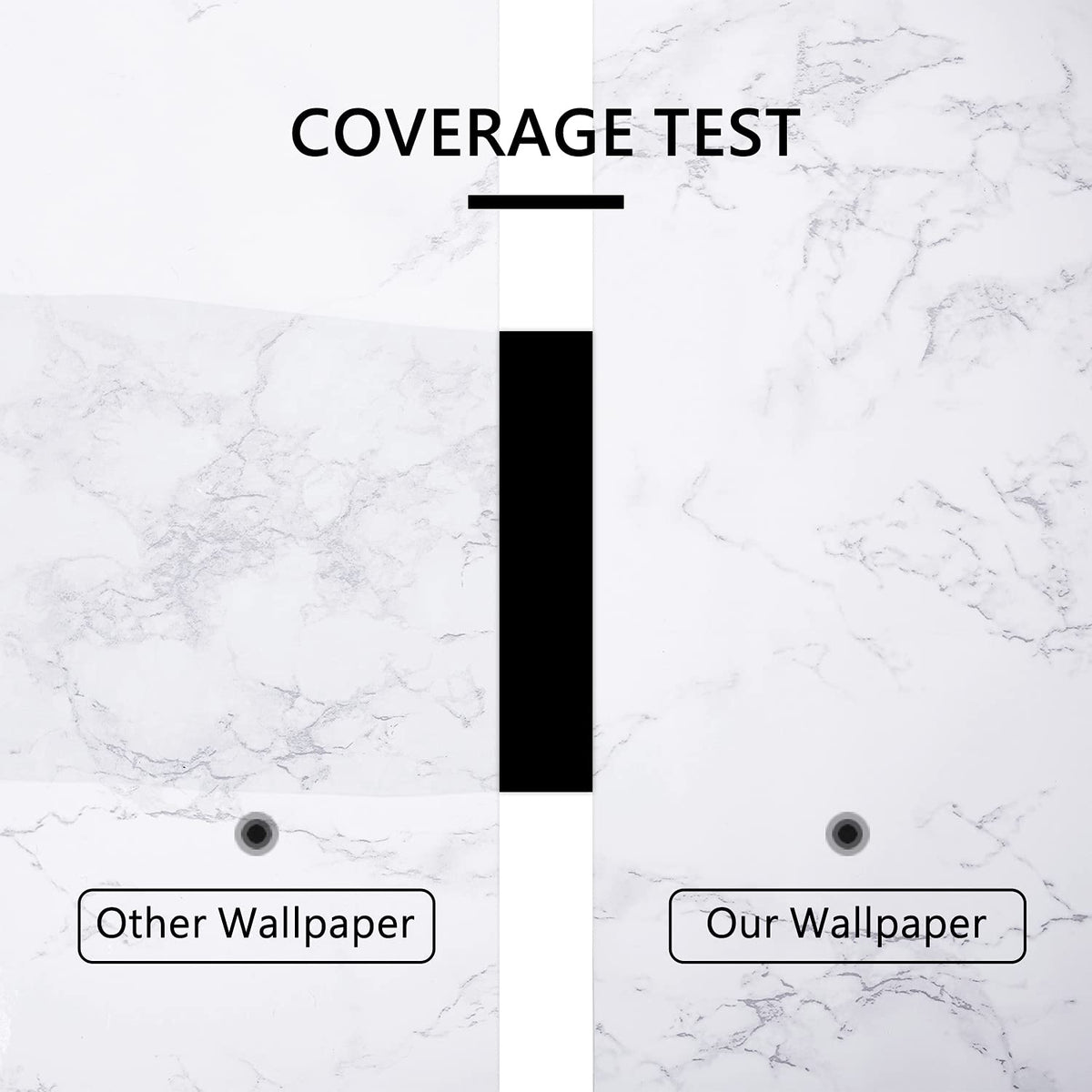 Boeoanay Marble Vinyl Wallpaper Grey White 15.8x118in Self Adhesive PVC