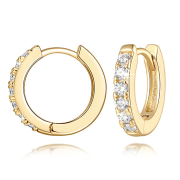 Yiidcii 14K Gold Hoop Earrings for Women 14K Gold Earrings for Women (12mm)