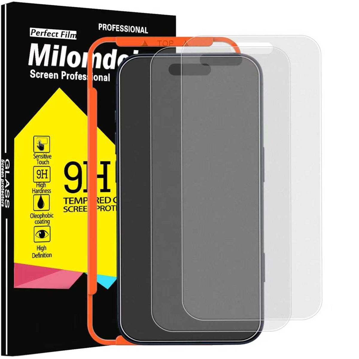 Milomdoi 3 Pack Matte Screen Protector iPhone 17 Pro Max Tempered Glass