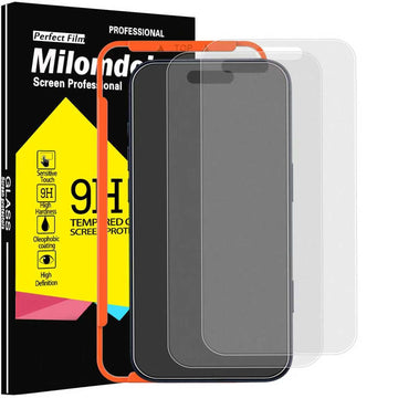 Milomdoi 3 Pack Matte Screen Protector iPhone 17 Pro Max Tempered Glass