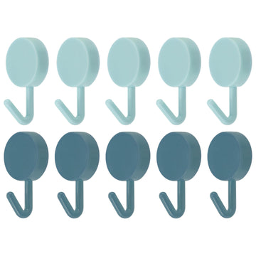 uxcell 10Pcs Stainless Steel Towel Hooks Light Blue Green Modern