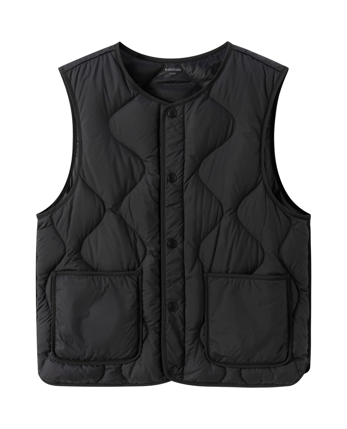 Balabala Kids Heated Puffer Vest Windproof Sleeveless Coat Black Size 13-14Y