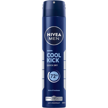 NIVEA MEN Deodorant Spray for Men Cool Kick Fresh Scent 72h 200ml