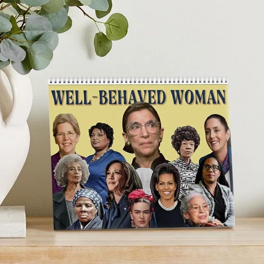 LeeJ 2026 Well-Behaved Women Wall Calendar 11x8.5 Feminist Color