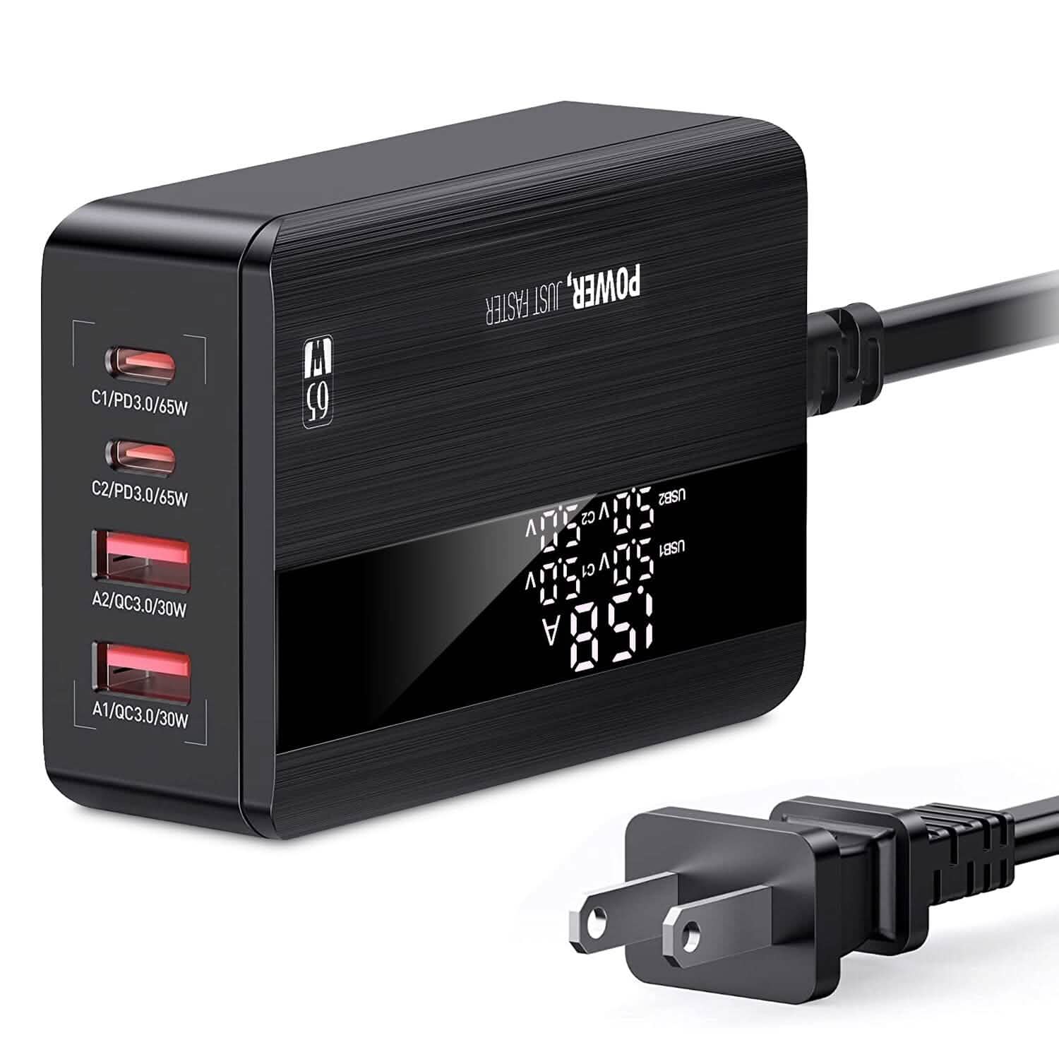65W 4 USB Port Fast Wall Charger
