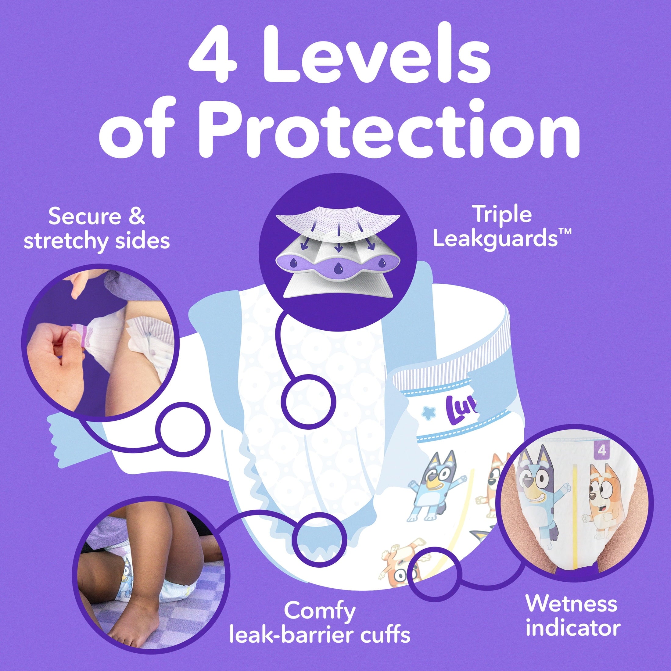 Luvs Platinum Protection Baby Diapers Size 6, 144 Count