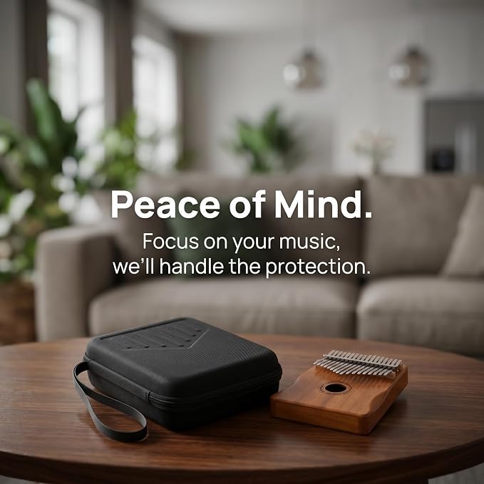 Thickened 17-Key Kalimba Case, Thumb Piano Bag, Shockproof Waterproof Storage Bag