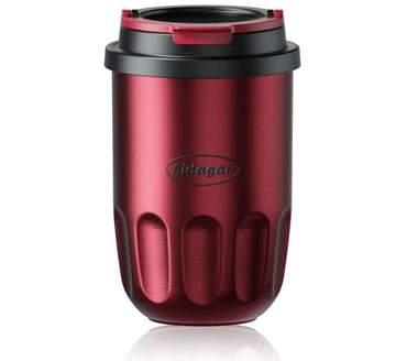 Travel Coffee Mug 14 oz Ceramic Lined Tumbler, Double Wall Stainless Steel Coffee Cup with Lid, Vacuum Spill Proof Mini Water Bottle, Insulated Thermal Mug for Home Office, Red