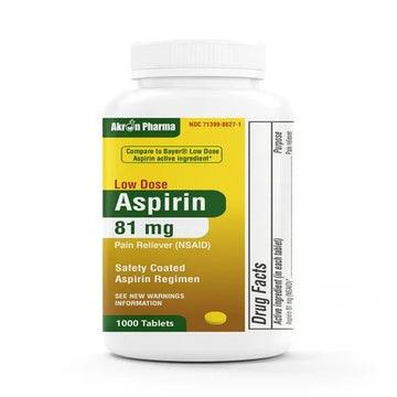 Aspirin 81 mg Tablets 1000 Tablets