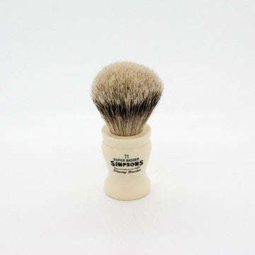 Simpsons Tulip T1 Super Badger Hair Shaving Brush With Imitation Ivory Handle