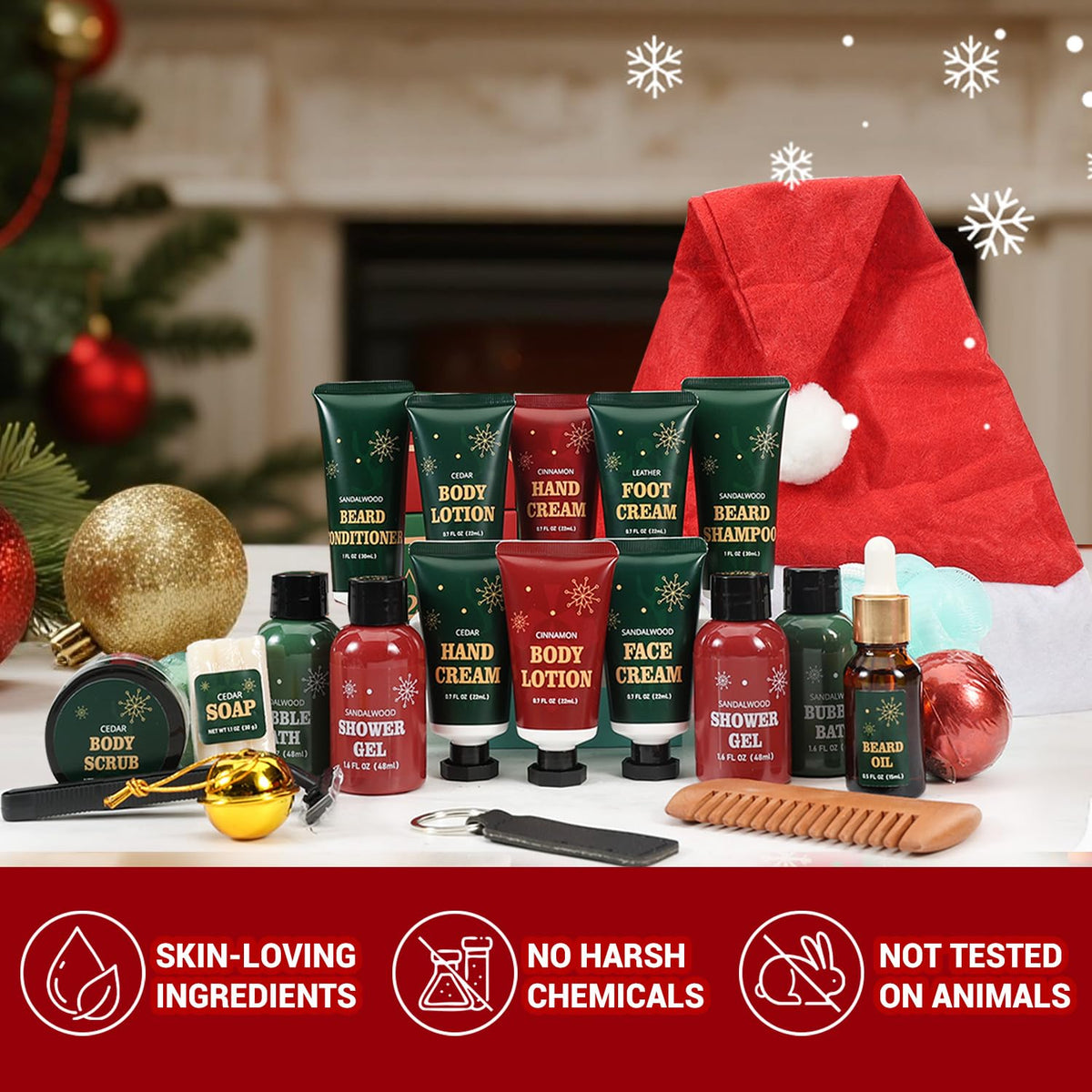 Advent Beauty Calendar 2025 Men Beard Care Skincare 24 Day Christmas Countdown