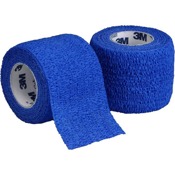 3M Coban Self-Adherent Wrap / Cohesive Bandage, Blue (2 Inch x 5 Yards)
