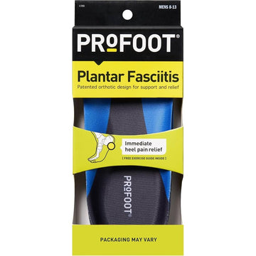 PROFOOT® Plantar Fasciitis Orthotic Insoles for Men - Sizes 8-13 (1 Pair)