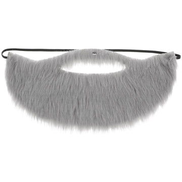 Lusofie Grey Fake Beard Elastic Realistic Costume Facial Hair for Role Play