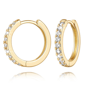 Yiidcii 14K Gold Hoop Earrings for Women 14K Gold Earrings for Women (16mm)