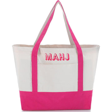 Sunnymove Extra Large American Mahjong Tile Bag Pink 25.2x14.17x9.06 in