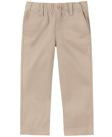 Nautica Boys School Uniform Flat Front Twill Pant Pull-On Khaki Size 3T