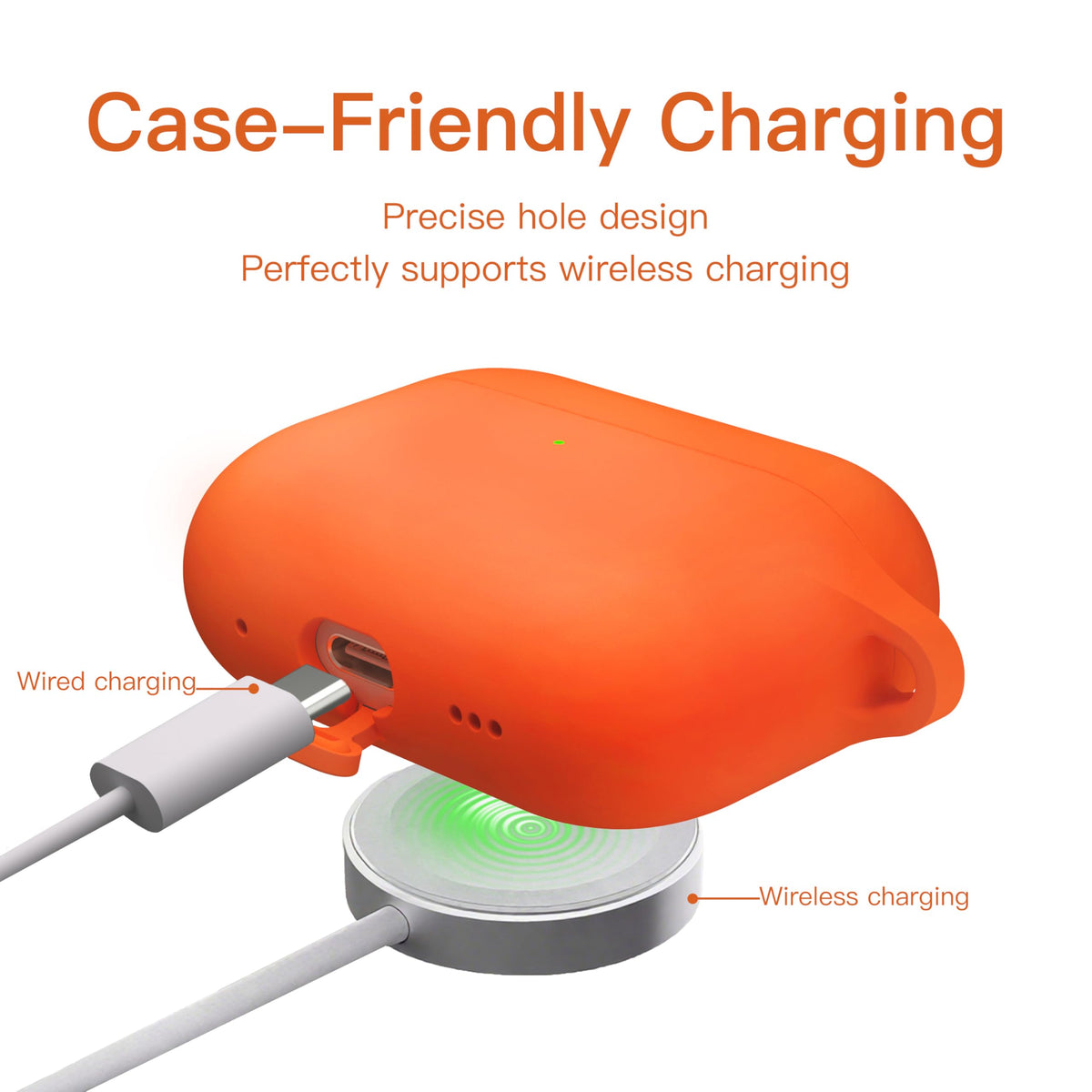 Brujula Silicone Case for AirPods Pro 3rd Gen 2025 Orange Protective Cover