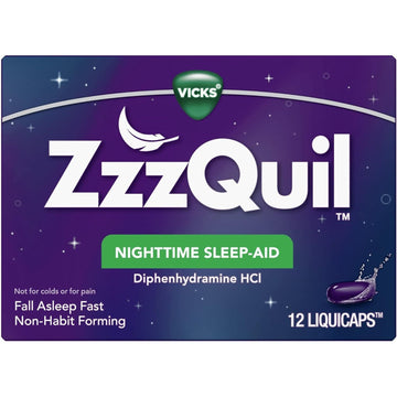 ZzzQuil Night Time Sleep Aid Liquicaps - 12 per Pack