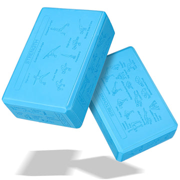 Halloscume Cork Yoga Blocks 2 Pack High Density Non Slip Teal Color