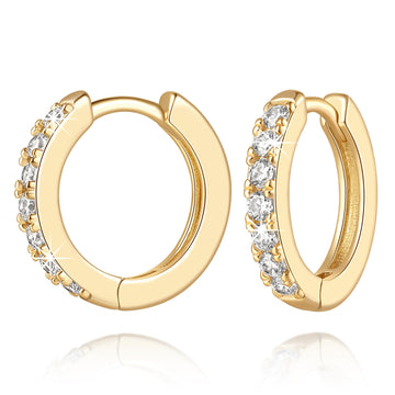 Yiidcii 14K Gold Hoop Earrings for Women 14K Gold Earrings for Women (14mm)