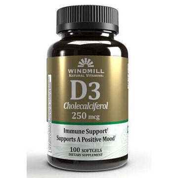 Windmill Vitamin D3 Cholecalciferol 250mcg Softgels 100ct