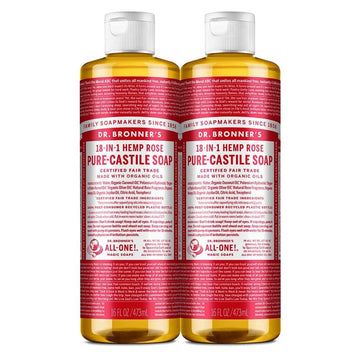 Dr. Bronner's Pure Castile Liquid Soap Rose -- 16 Fl Oz