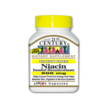 21st Century Niacin 500 Mg - Flush Free - 110 Capsules