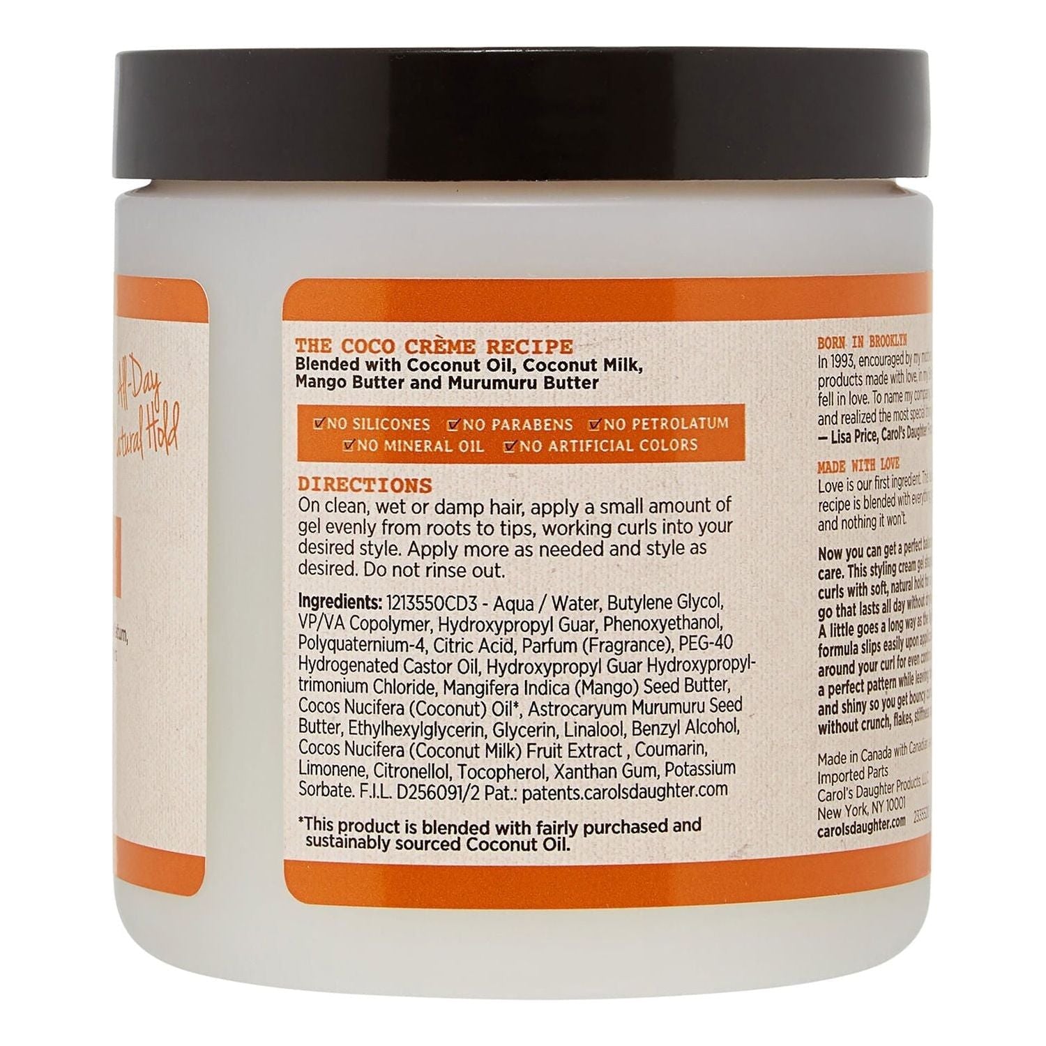 Carol's Daughter Curl Shaping Cream Gel 16 Oz