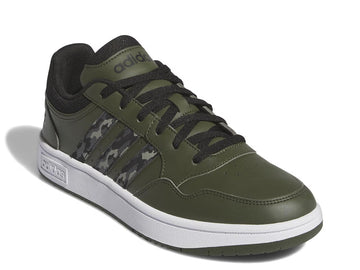 adidas Mens Hoops 3.0 Basketball Sneaker Night Cargo/Black/White 7.5