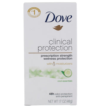 Dove Clinical Protection Anti-Perspirant Deodorant Solid Cool Essentials 1.70 oz (Pack of 4)