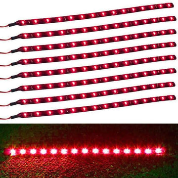 8-Piece: Flexible Waterproof LED Strip Light for Car