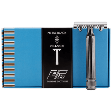 Fatip Grande Open Comb Double Edge Safety Razor Gun Metal Black 42109