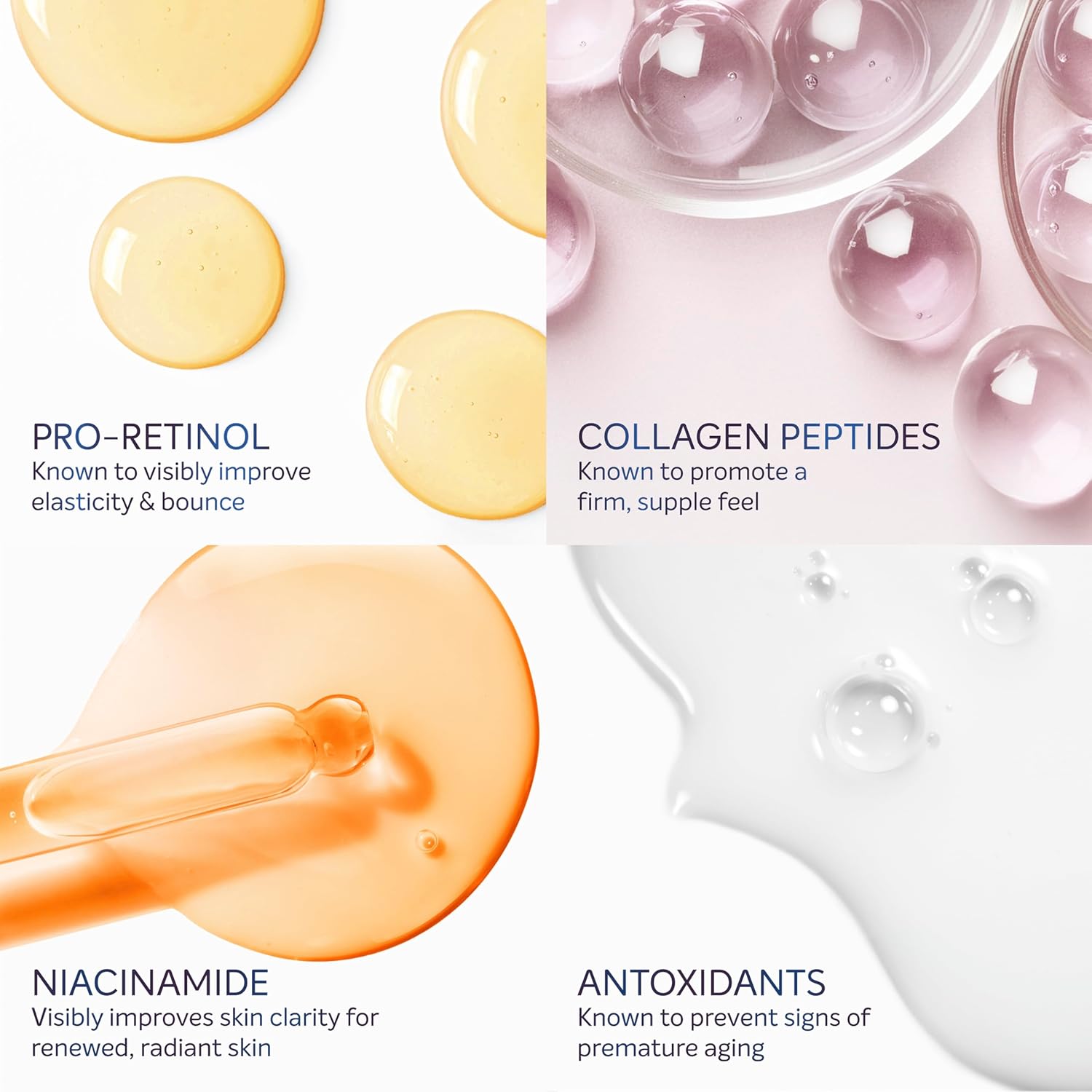 Dove Cream Serum Pro-Retinol + Firming for Elasticity and Firmness, with Collagen Peptides, Niacinamide and Antioxidants Lotion, 8 oz