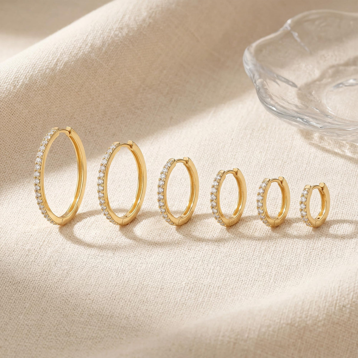 Yiidcii 14K Gold Hoop Earrings for Women 14K Gold Earrings for Women (16mm)