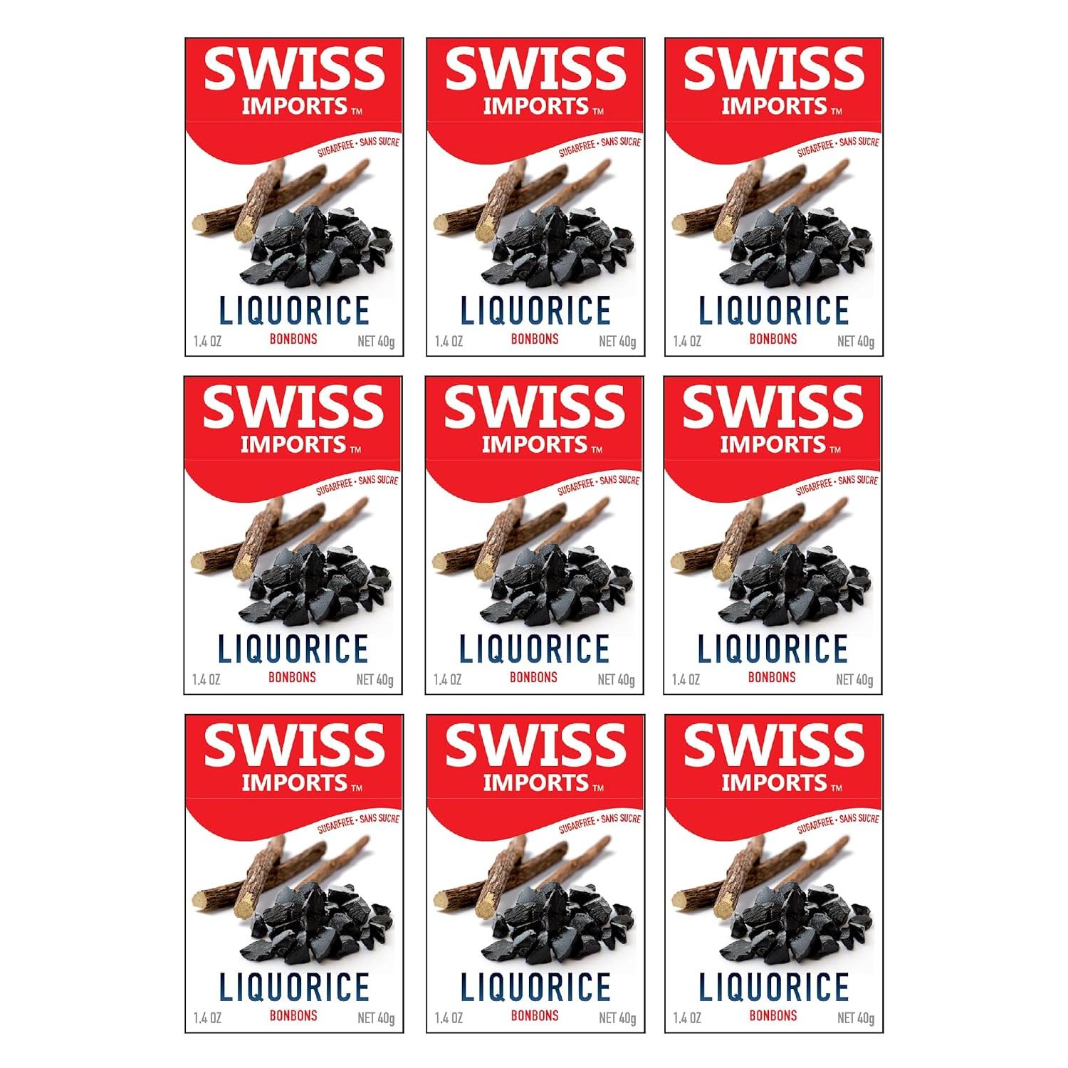 Swiss Imports Liquorice Sugarfree Candy Bonbons - 1.4oz