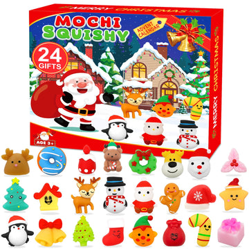 Govetom 2025 Mochi Squishy Advent Calendar 24 Days Multi-color Stress Toys
