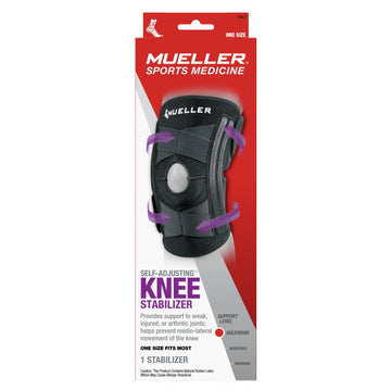 Mueller Self Adjusting Knee Stabilizer One Size Fits Most Black