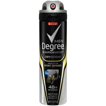 Degree Men Advanced Antiperspirant Deodorant Dry Spray, Sport Defense, 72-Hour Protection, 3.8 oz