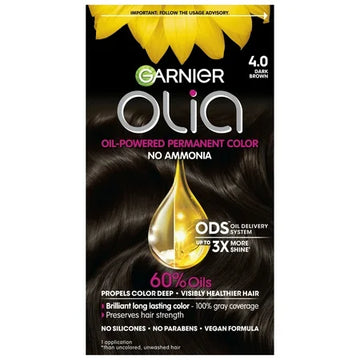 Garnier Olia Oil Powered Color, 4.0 Dark Brown