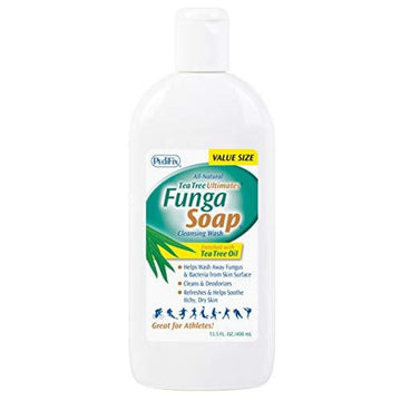 FungaSoap Cleansing Wash with Tea Tree Oil, 13.5 oz – Antifungal Skin & Foot Soap
